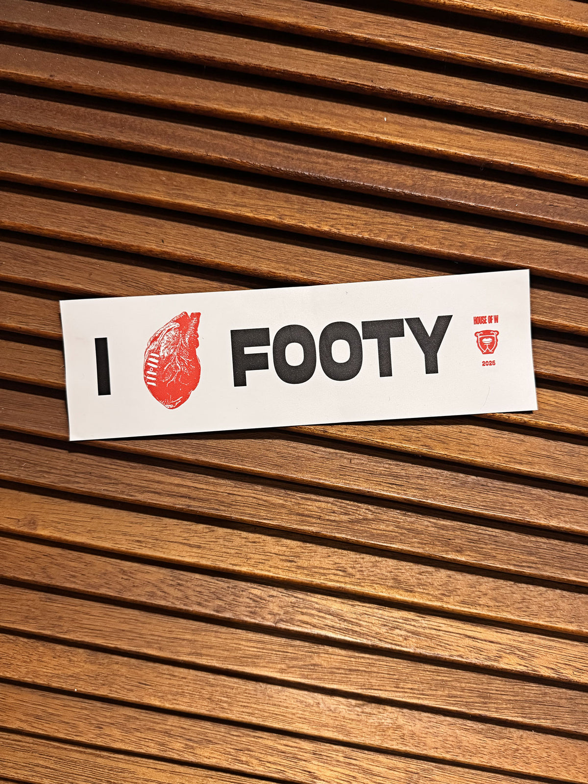 I LOVE FOOTY Bumper Sticker