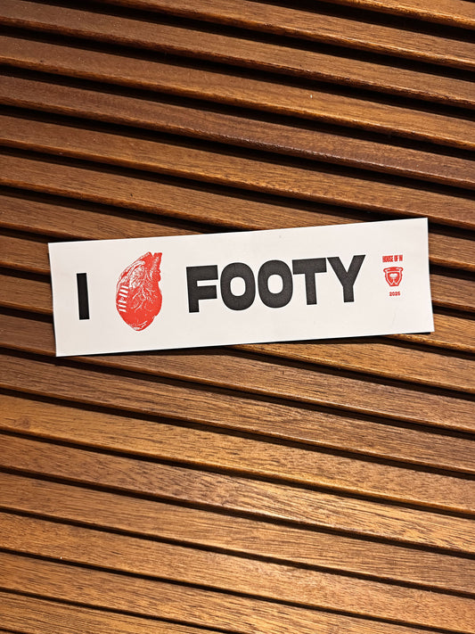 I LOVE FOOTY Bumper Sticker